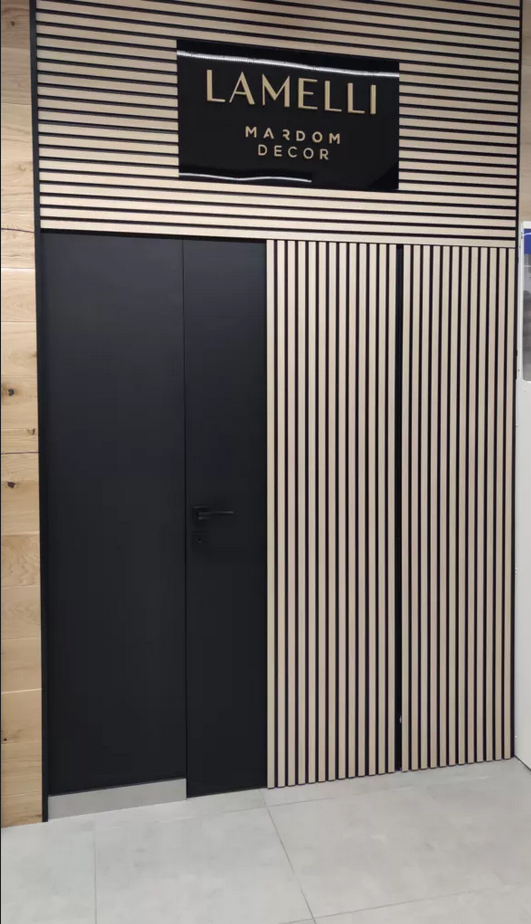 Lamelles Murales au Plafond Lamelles en Bois dans le Salon