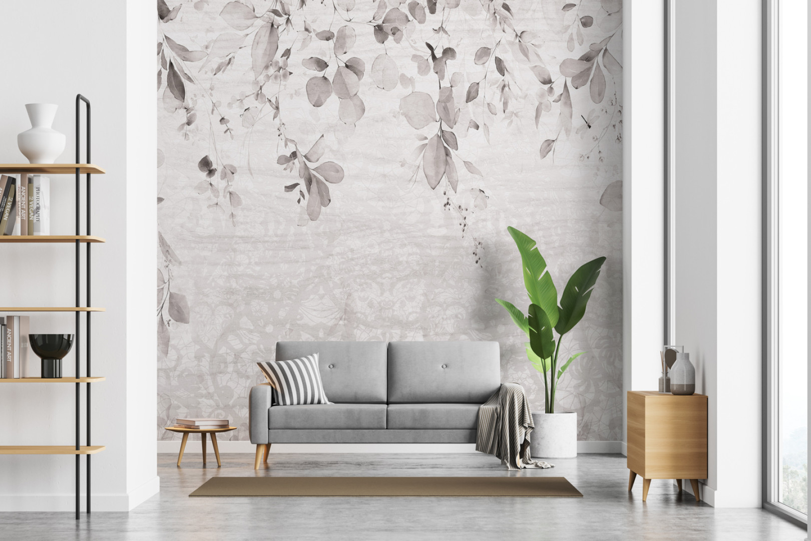 Papier peint Feuilles Suspendues 2