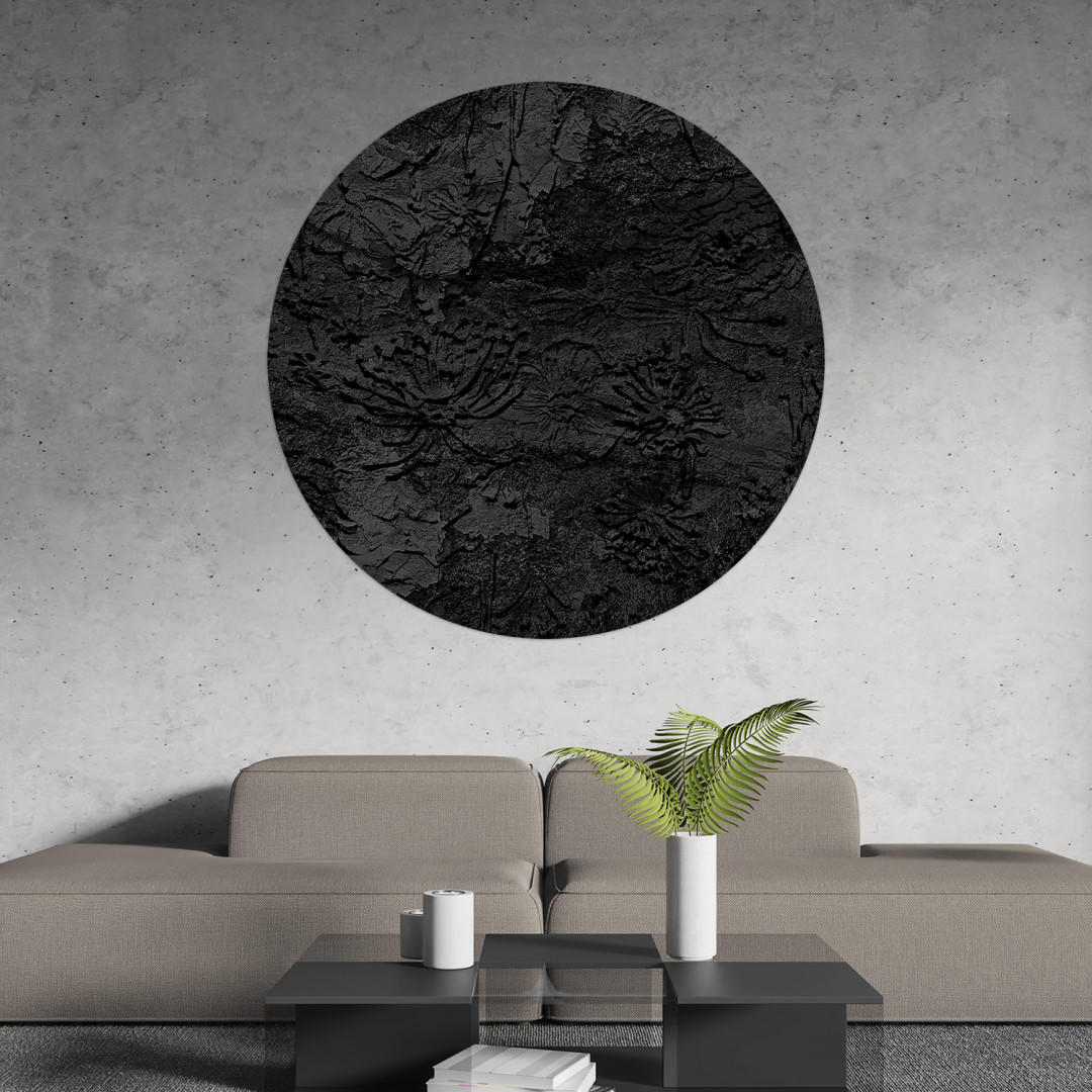 Papier peint rond Brume de Carbone