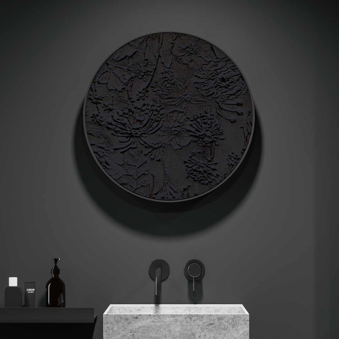 Papier peint rond Brume de Carbone 2