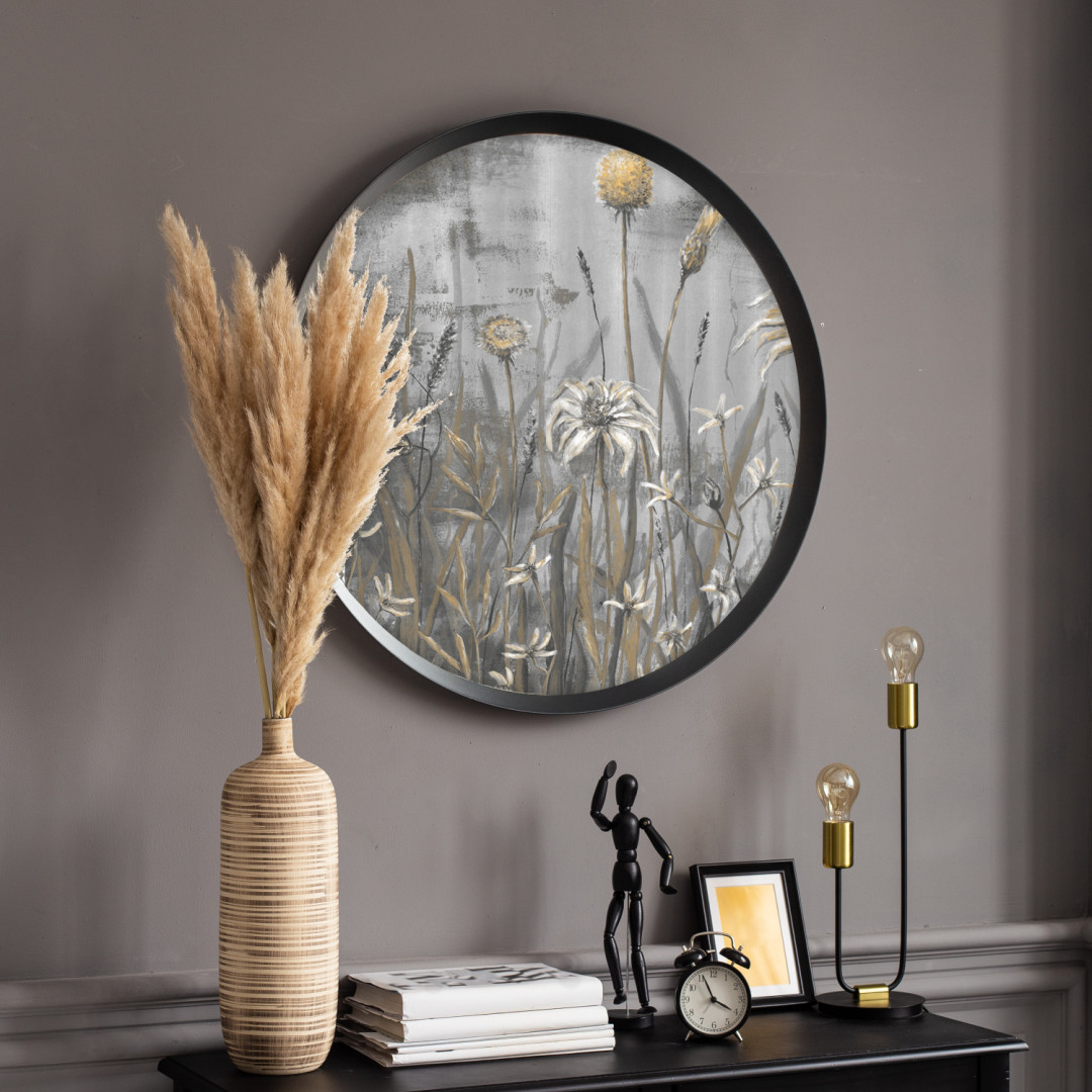 Papier peint rond Fleurs Froides 2