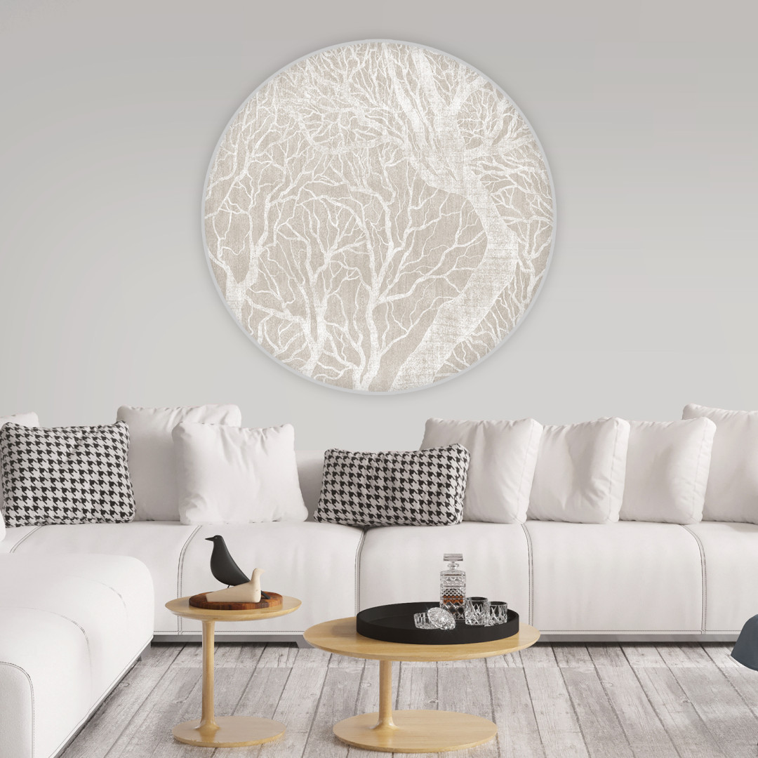 Papier peint rond Canopée Gelée