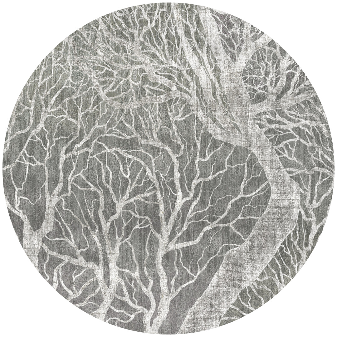 Papier peint rond Canopée Gelée 3