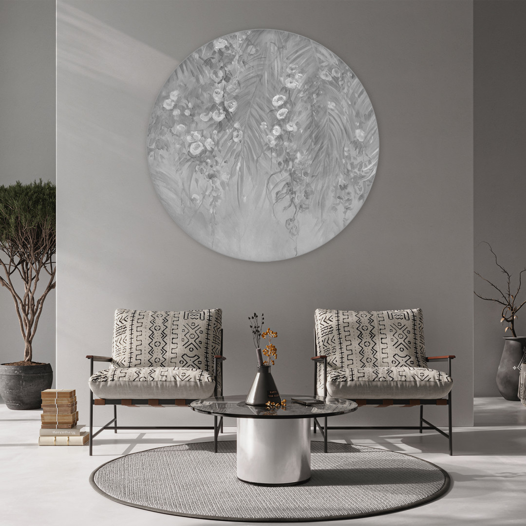 Papier peint rond Jardin Suspendu