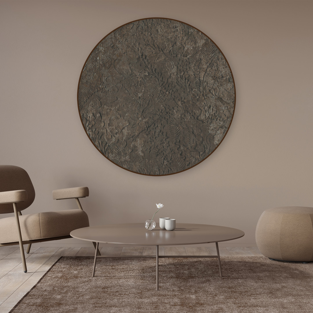 Papier peint rond Flux Silencieux