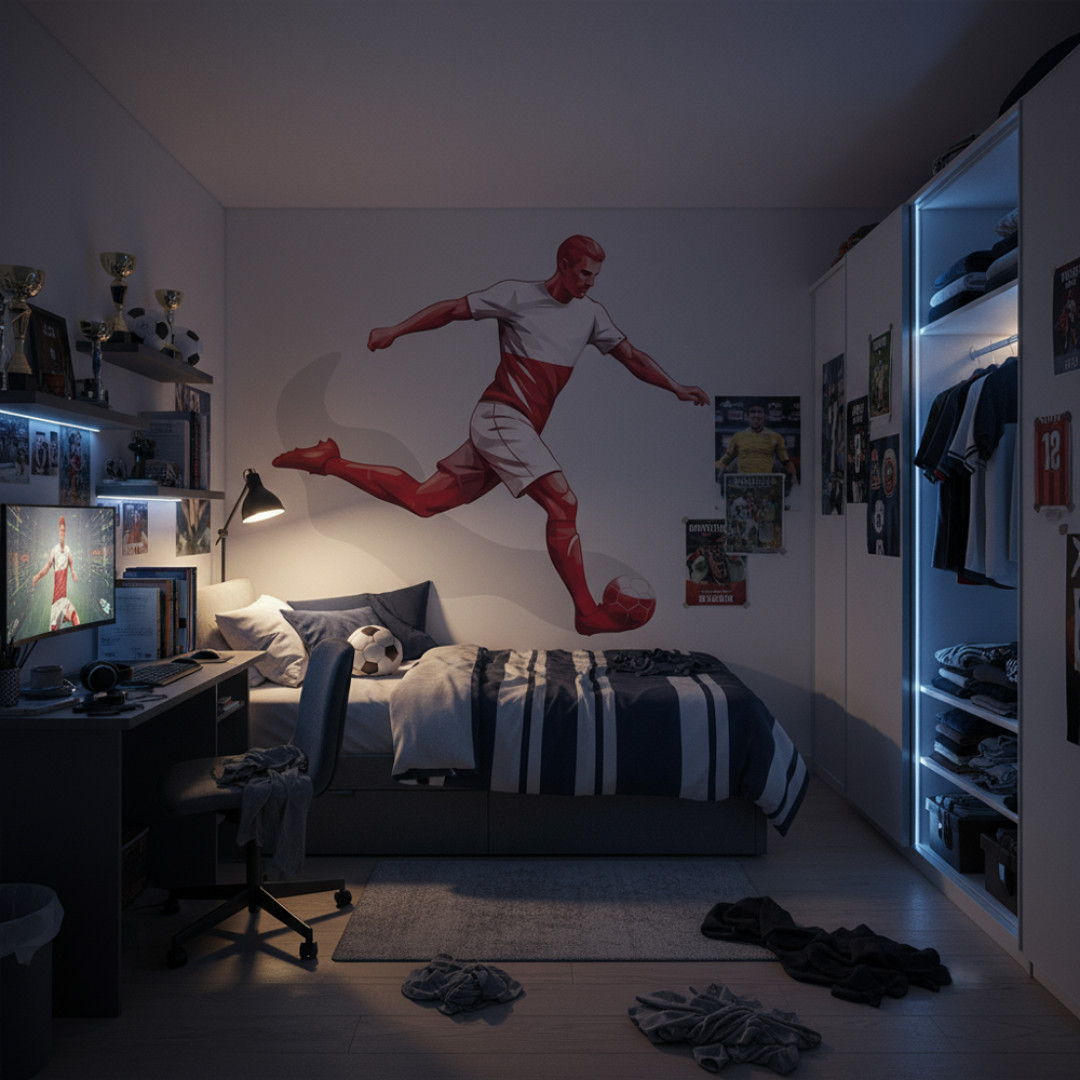 Sticker mural Footballeur