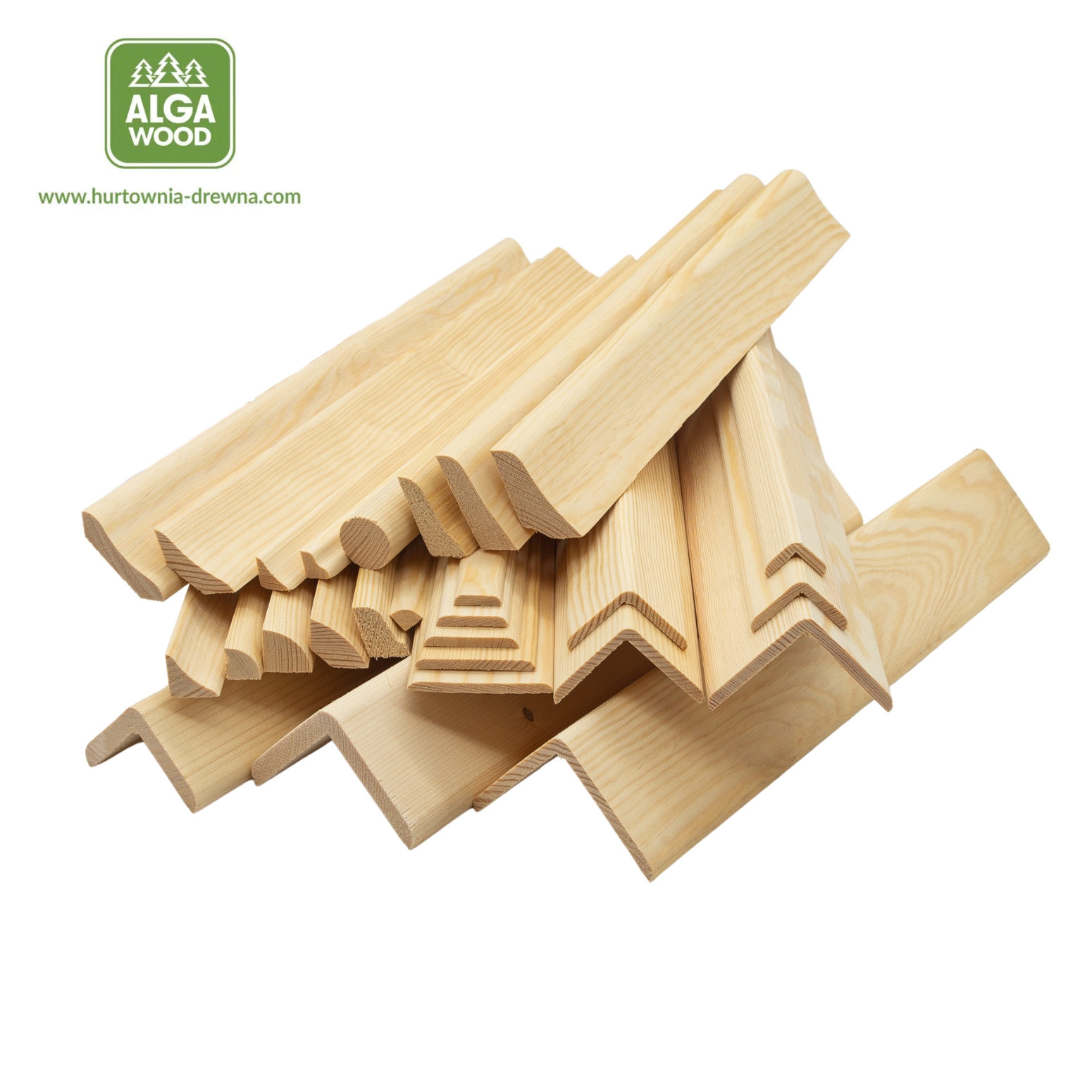 50×50 Carré en bois d'épicéa 10 mm – AlgaWood