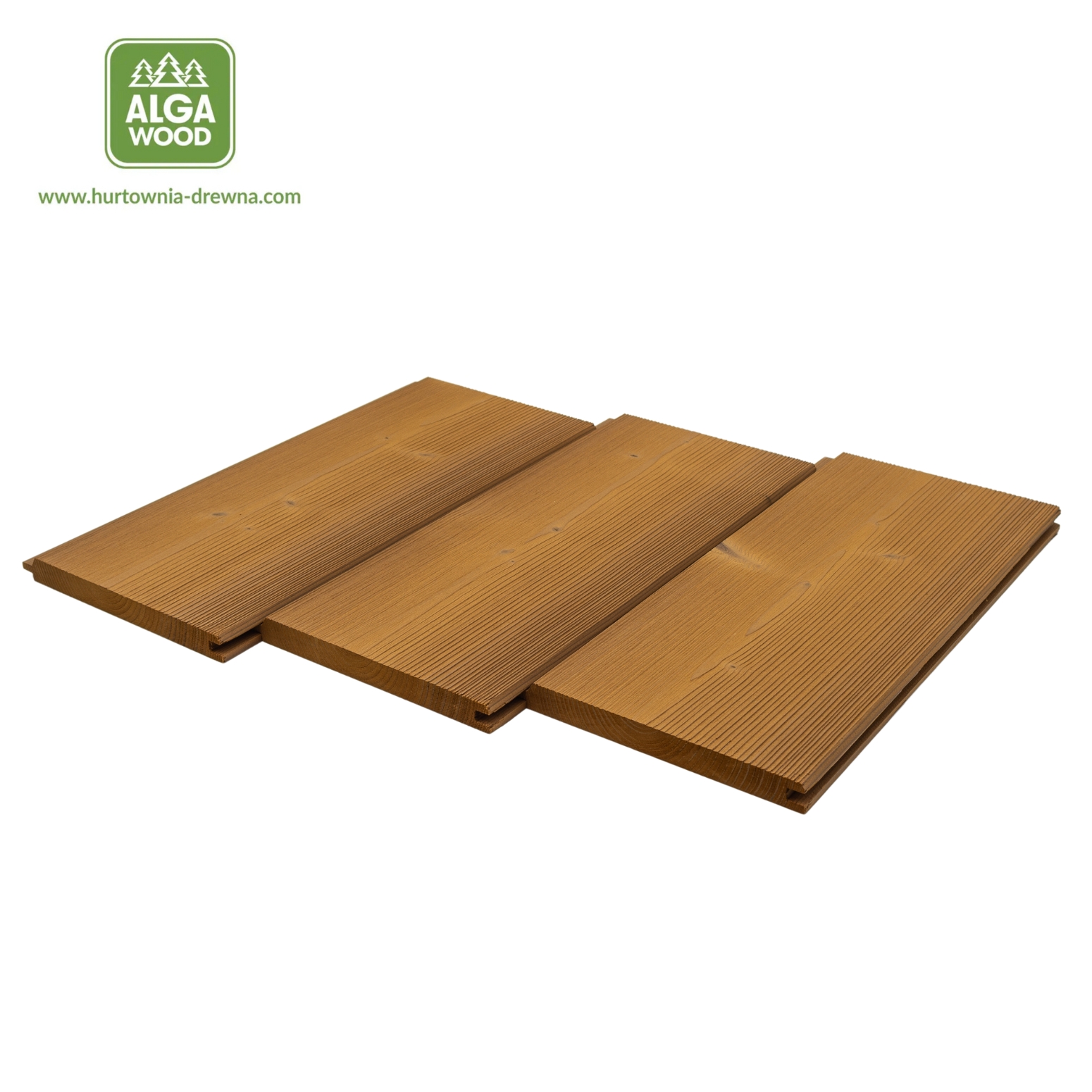 Planche Épicéa Thermo Brossé 19×185 PHASE BOIS MIEL, classe NATUR – AlgaWood