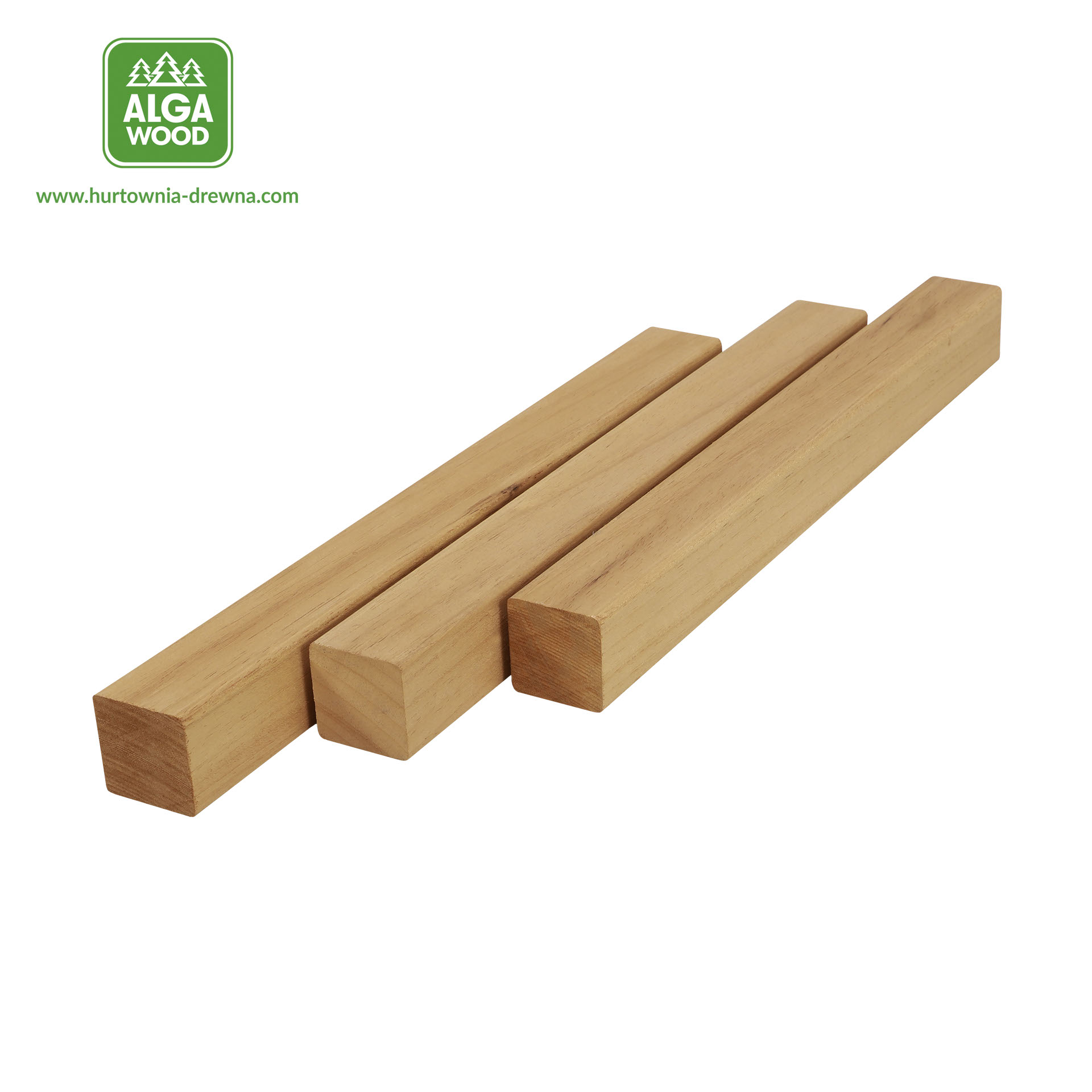 Bois équarri raboté Thermo Abachi (Ayous) 40×40, classe NATUR – AlgaWood