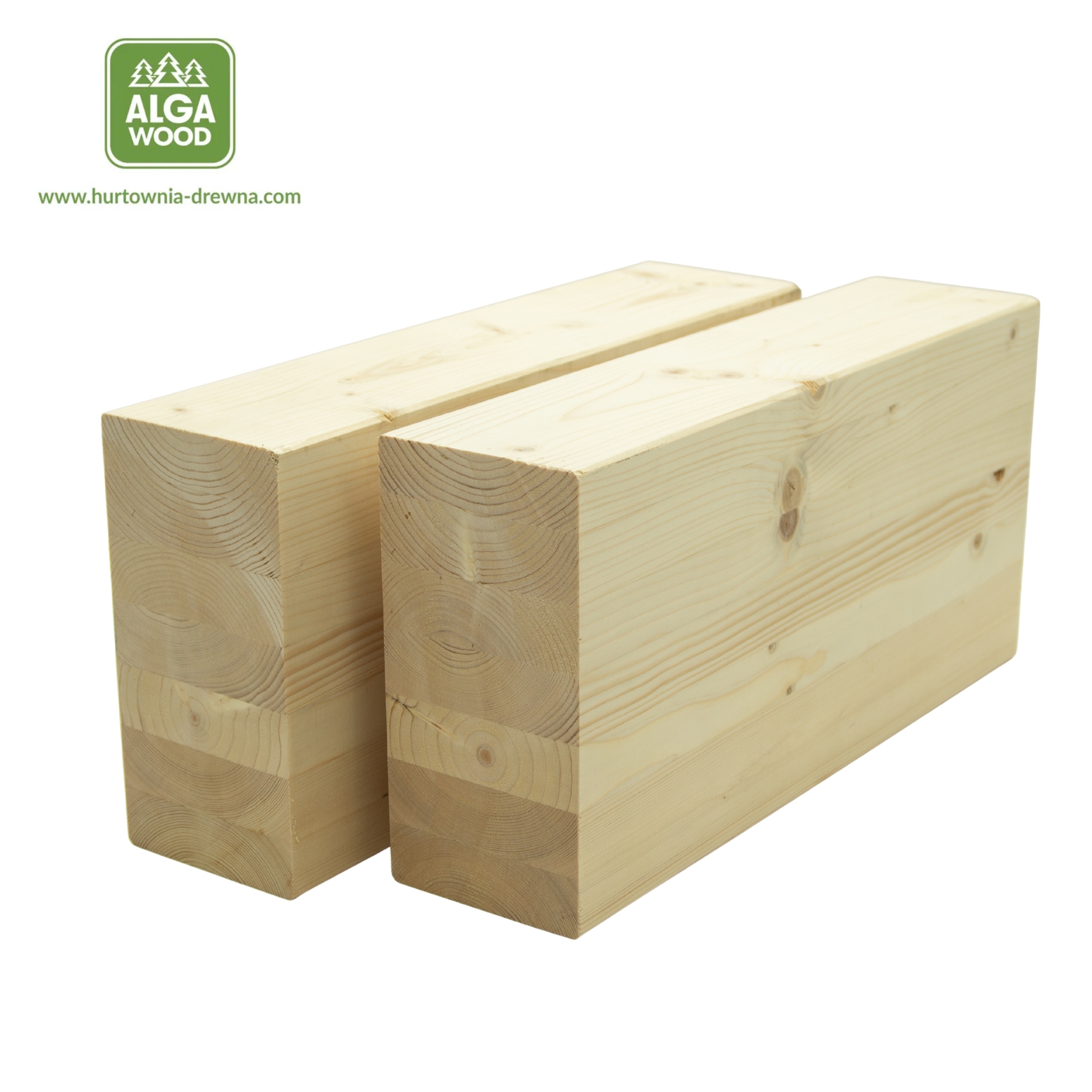 Pin scandinave 105×120, équarris collés, classe B – AlgaWood