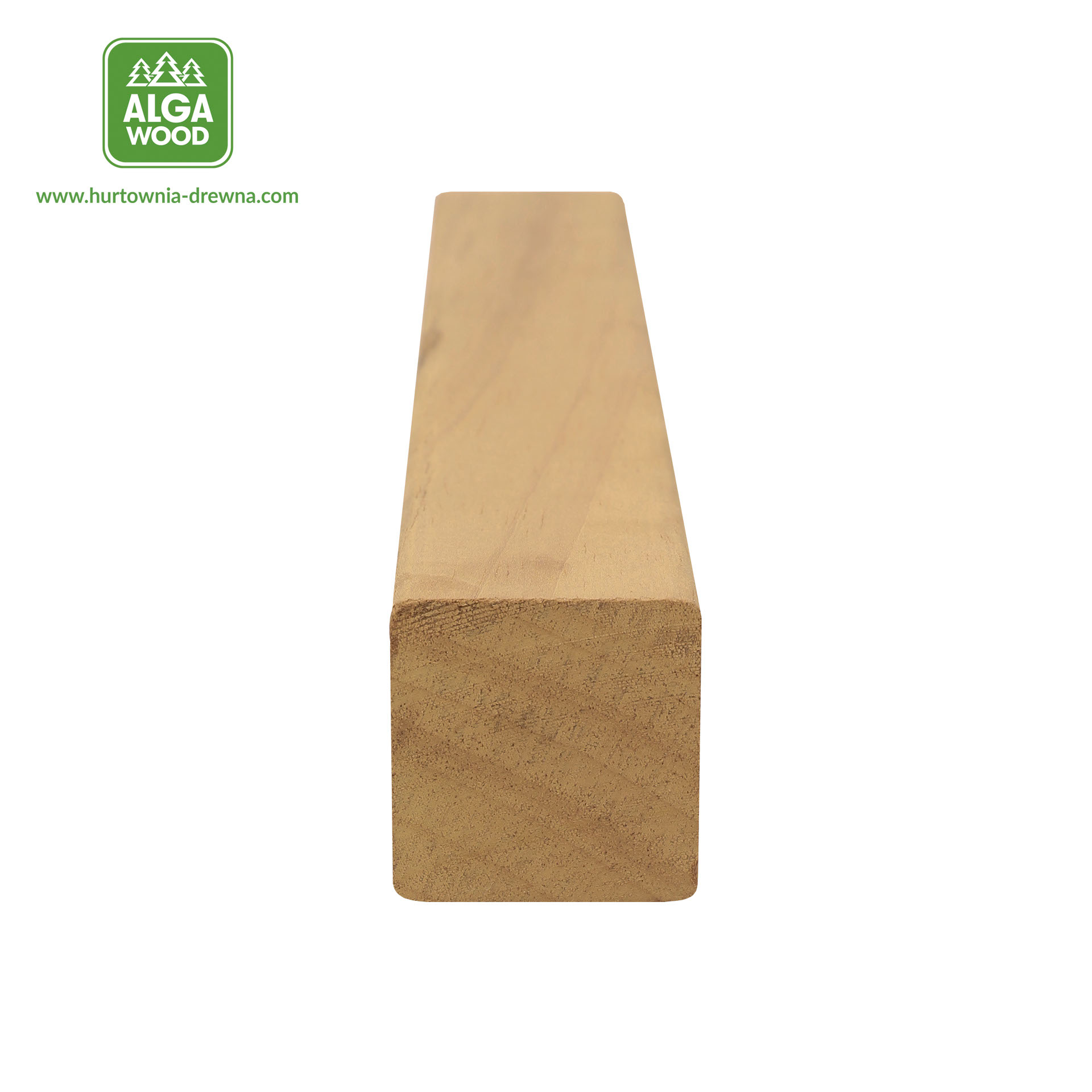 Bois équarri raboté Thermo Abachi (Ayous) 40×40, classe NATUR – AlgaWood