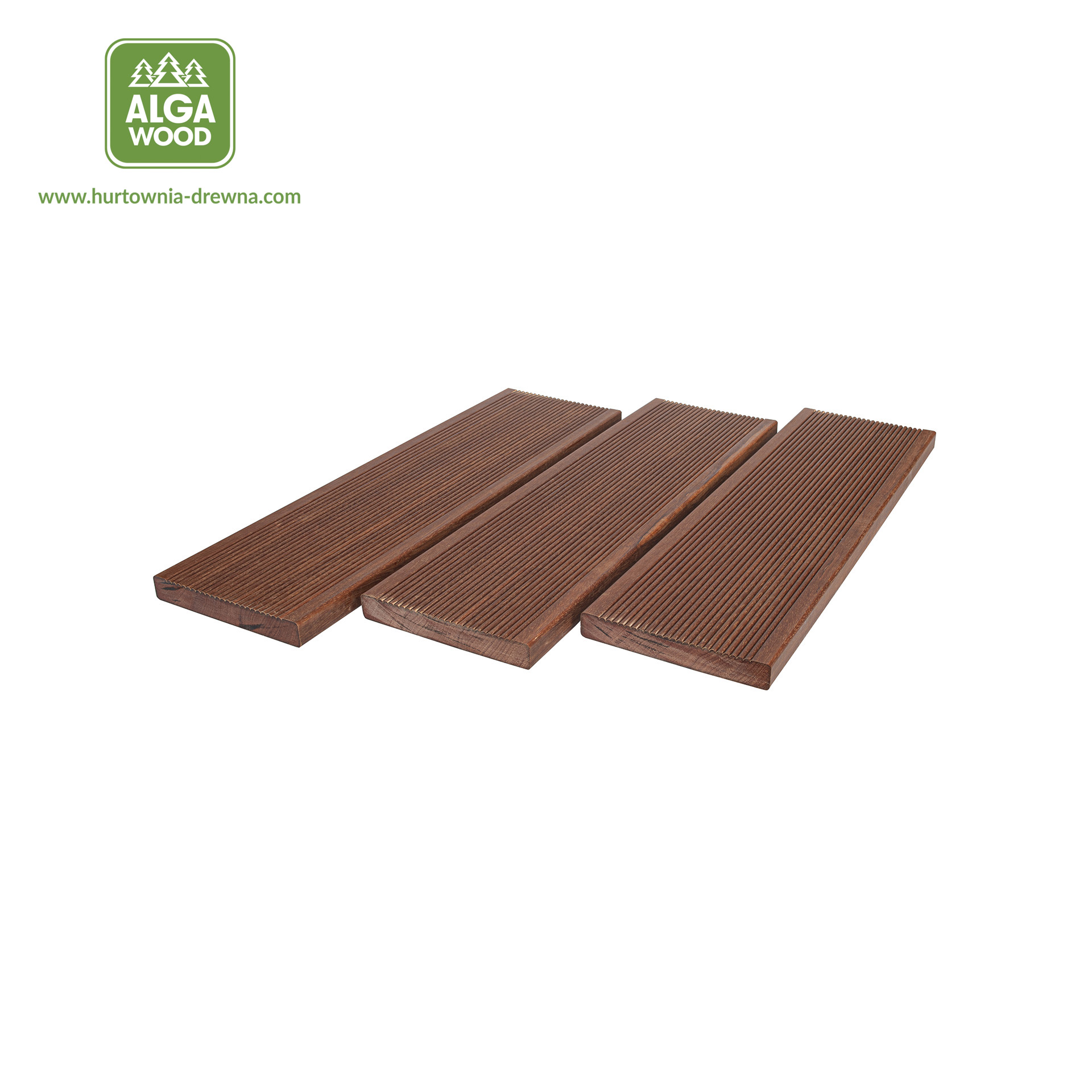 Lame de terrasse rainurée Massaranduba 21×145, classe FAS – AlgaWood