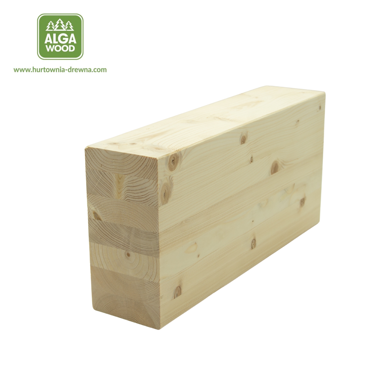 Pin scandinave 105×120, équarris collés, classe B – AlgaWood