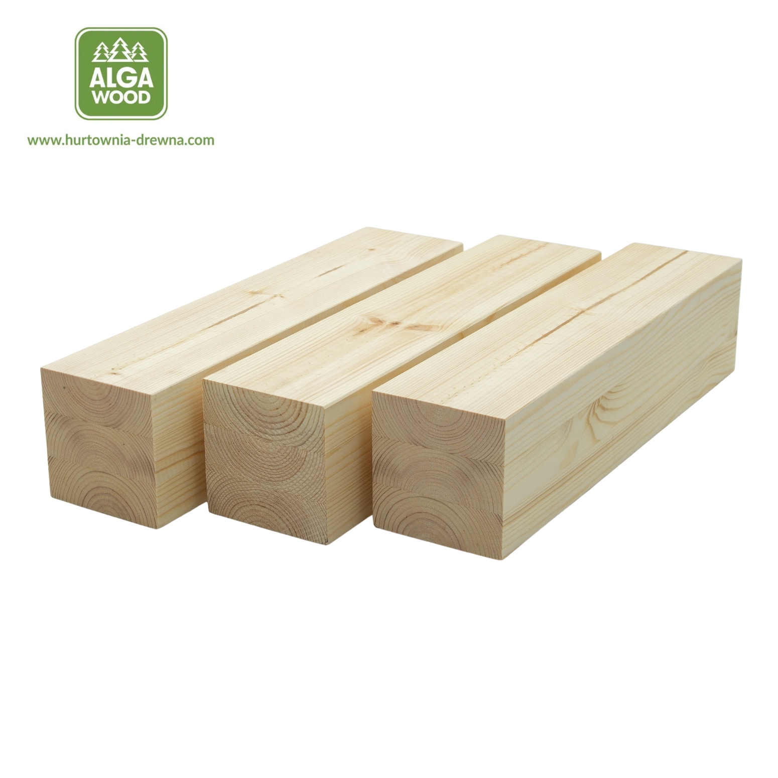 Pin scandinave 94×94, équarris collés, classe B – AlgaWood