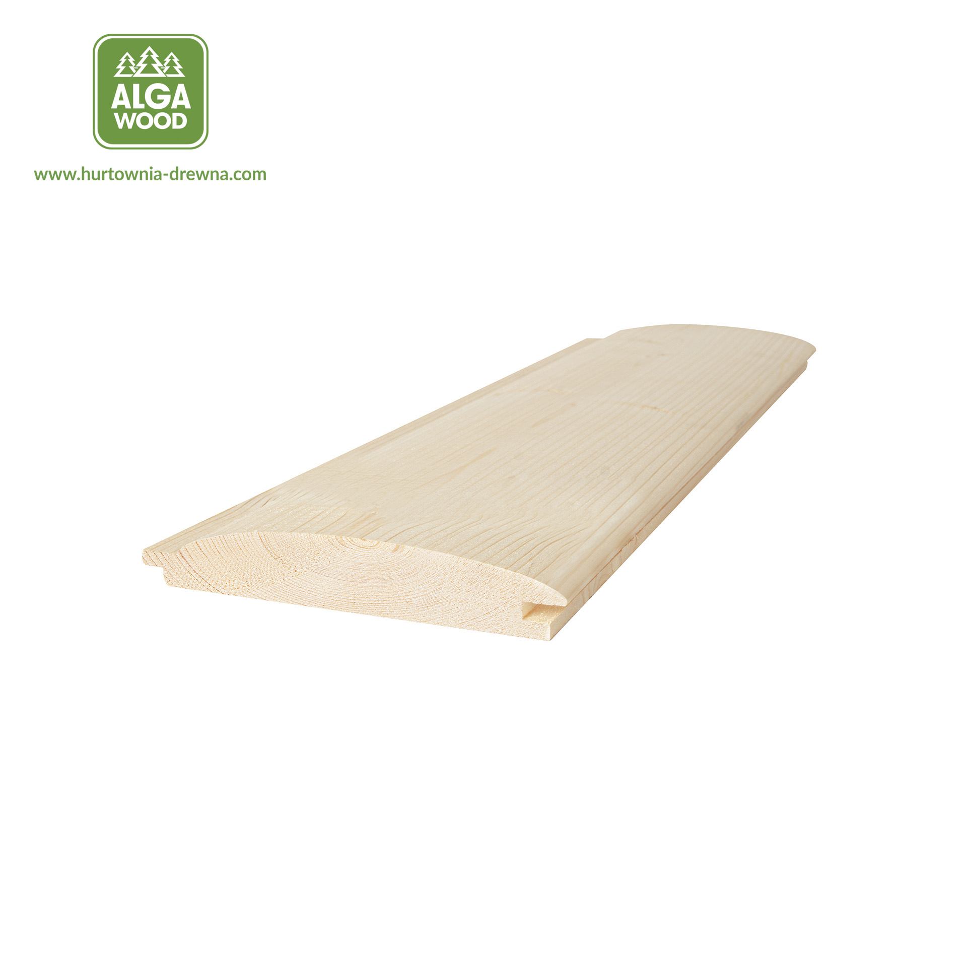 24×146 Epicéa Scandinave Demi-rondin classe AB