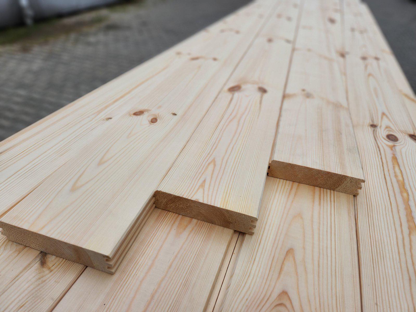 Poutre en rondins de pin/épicéa 40×170, plafond-plancher, façade PHASE C+C classe AB – AlgaWood