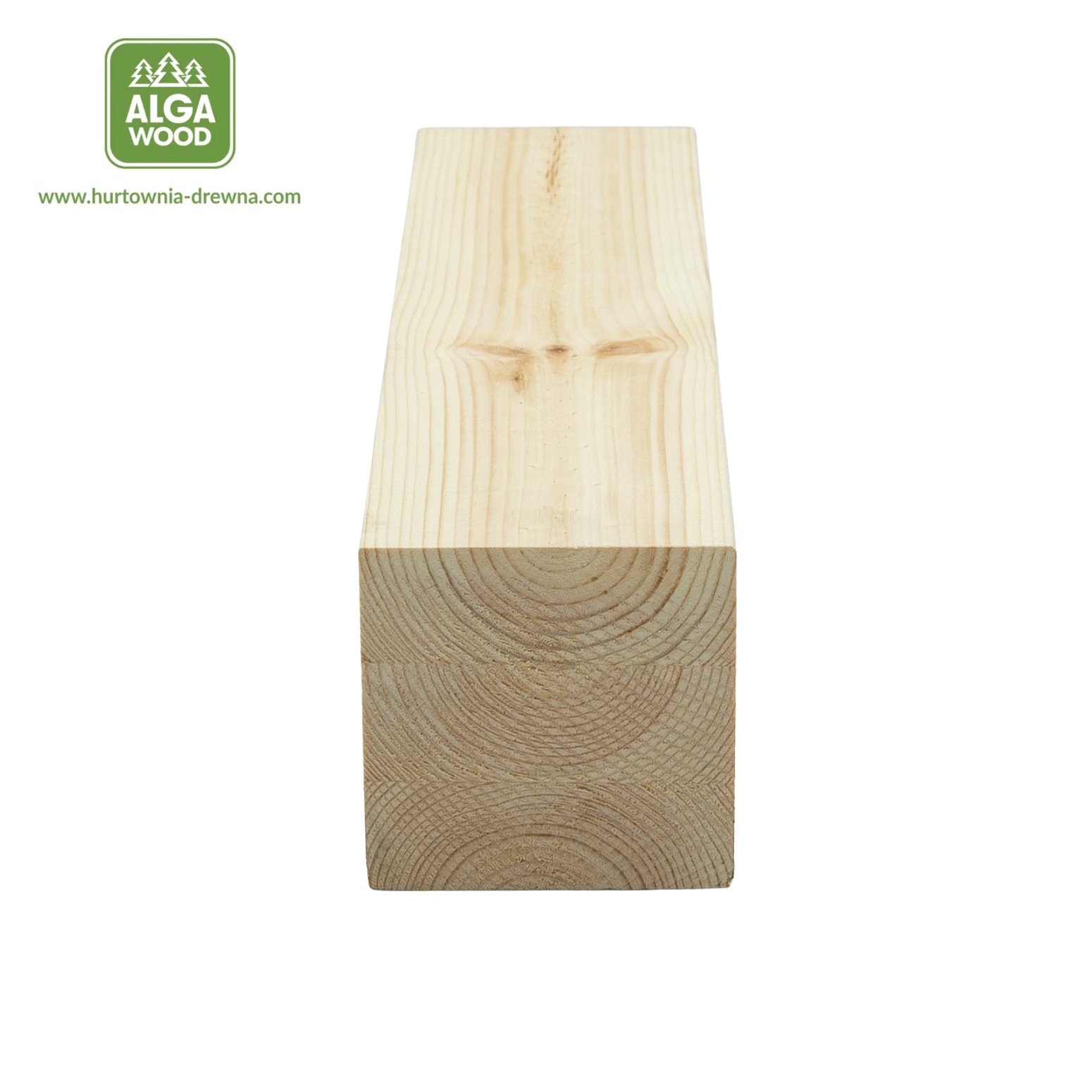 Pin scandinave 94×94, équarris collés, classe B – AlgaWood