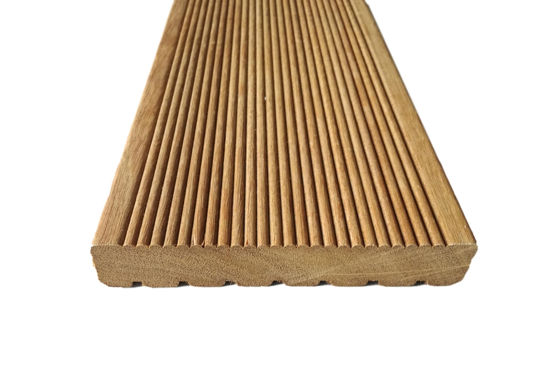 Lame de terrasse rainurée Bangkirai 25×145, classe FAS KD – AlgaWood