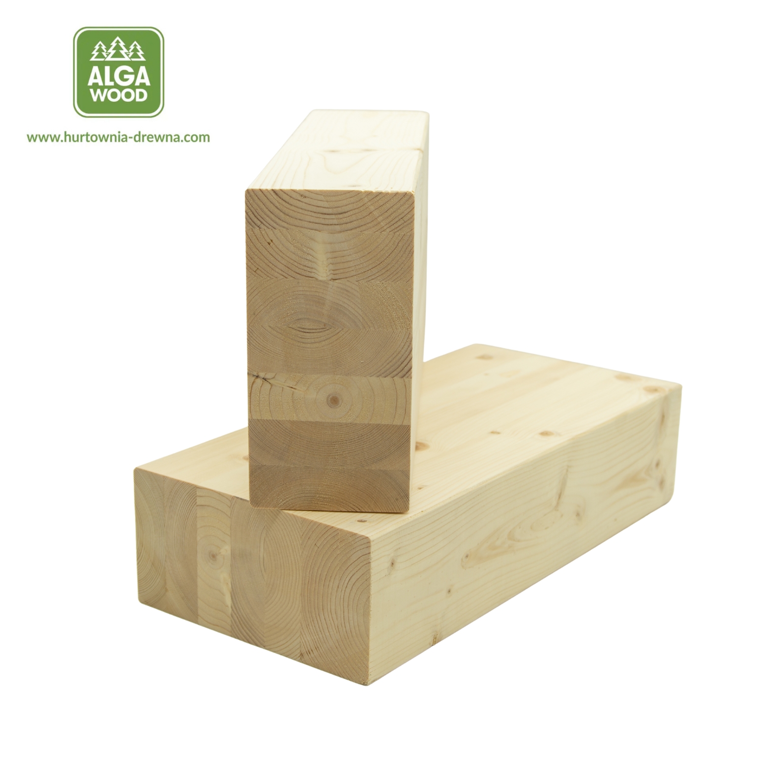 Pin scandinave 105×120, équarris collés, classe B – AlgaWood