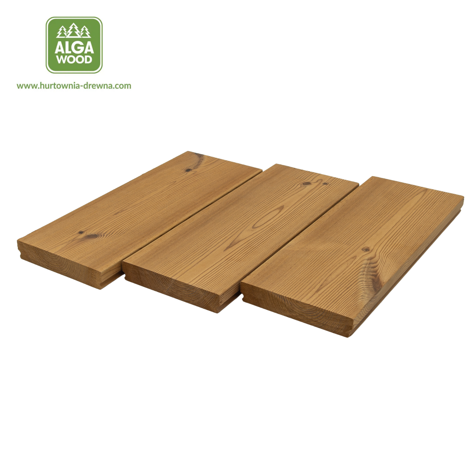 Panneau brossé Thermo Sosna 26×140 BROfix classe AB – pose cachée – AlgaWood