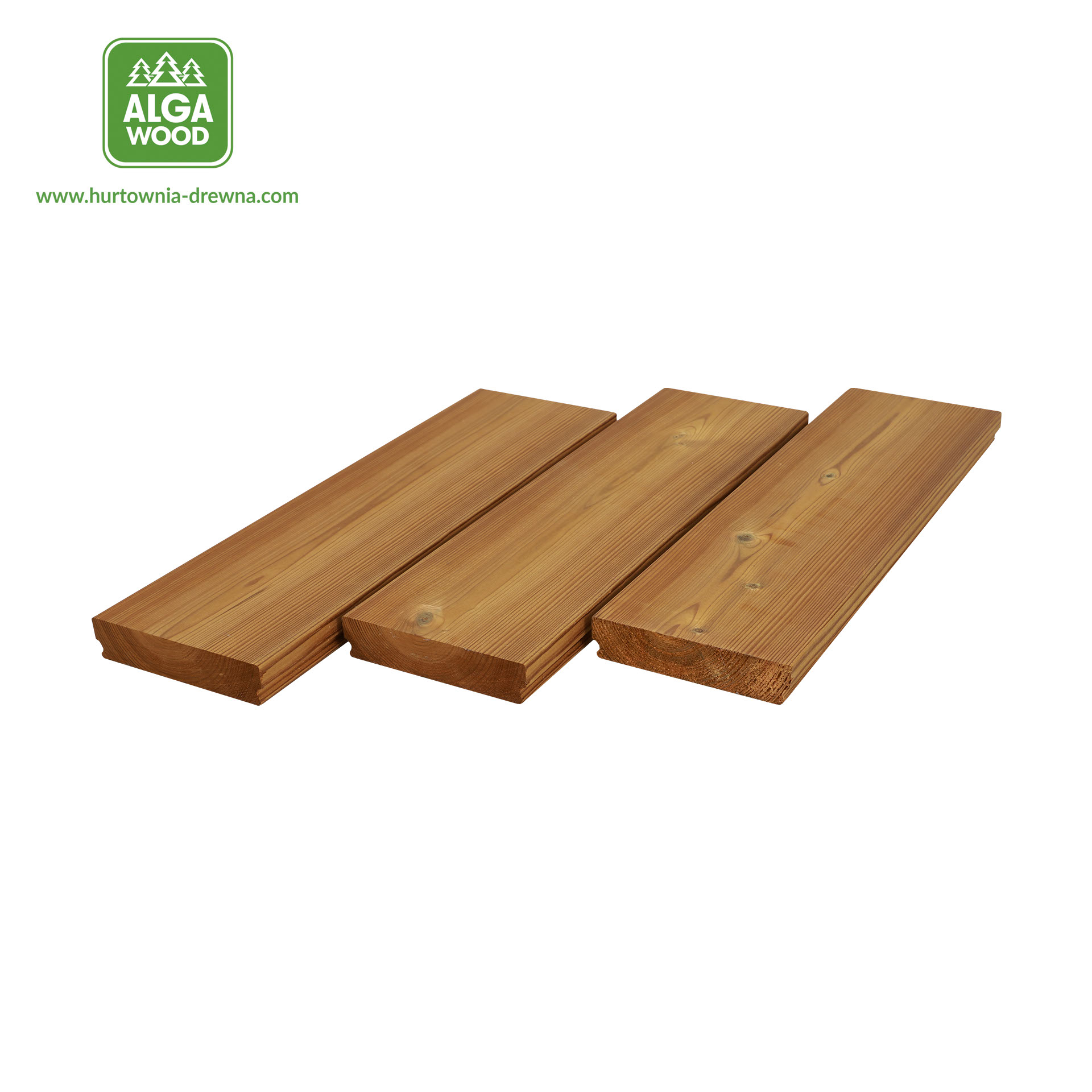 Lame de terrasse Thermo Sosna SMOOTH 26×117 BROfix classe AB – pose cachée – AlgaWood