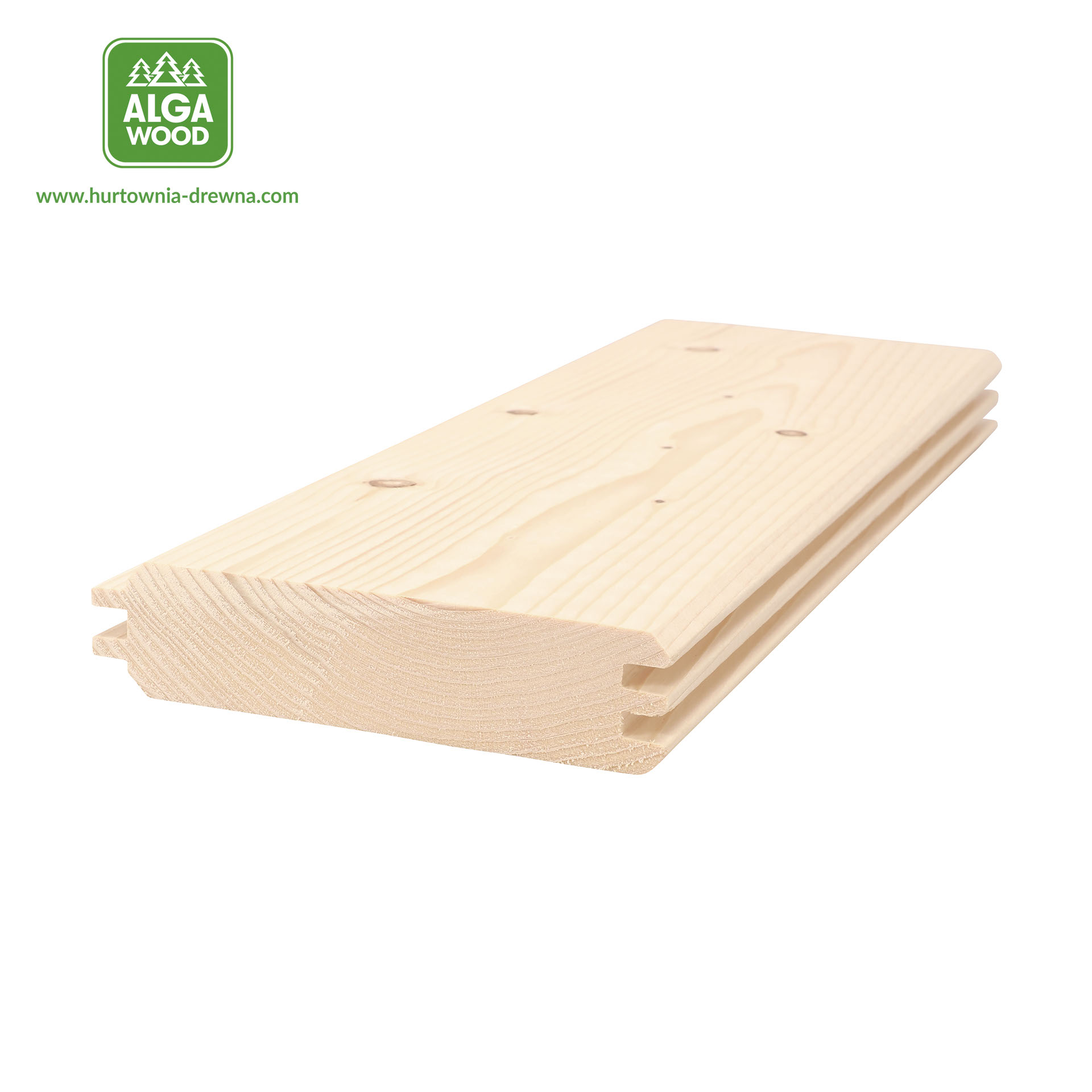 34×146 Pin/Epicéa Poutre en rondins, plafond-plancher, façade PHASE C+C classe C