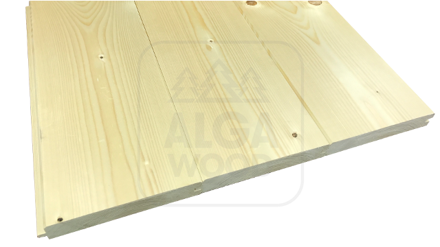Poutre en rondins de pin/épicéa 40×170, plafond-plancher, façade PHASE C+C classe AB – AlgaWood