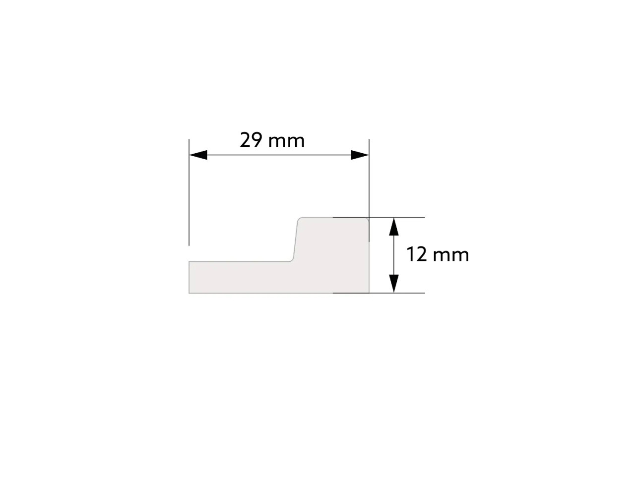 Extrémité droite de la lamelle Chêne foncé L0104R – Mardom Decor
