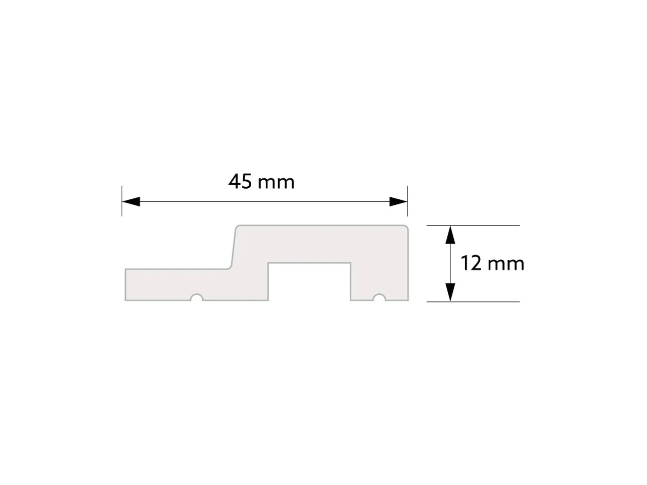Extrémité droite de la lamelle blanche L0201R – Mardom Decor