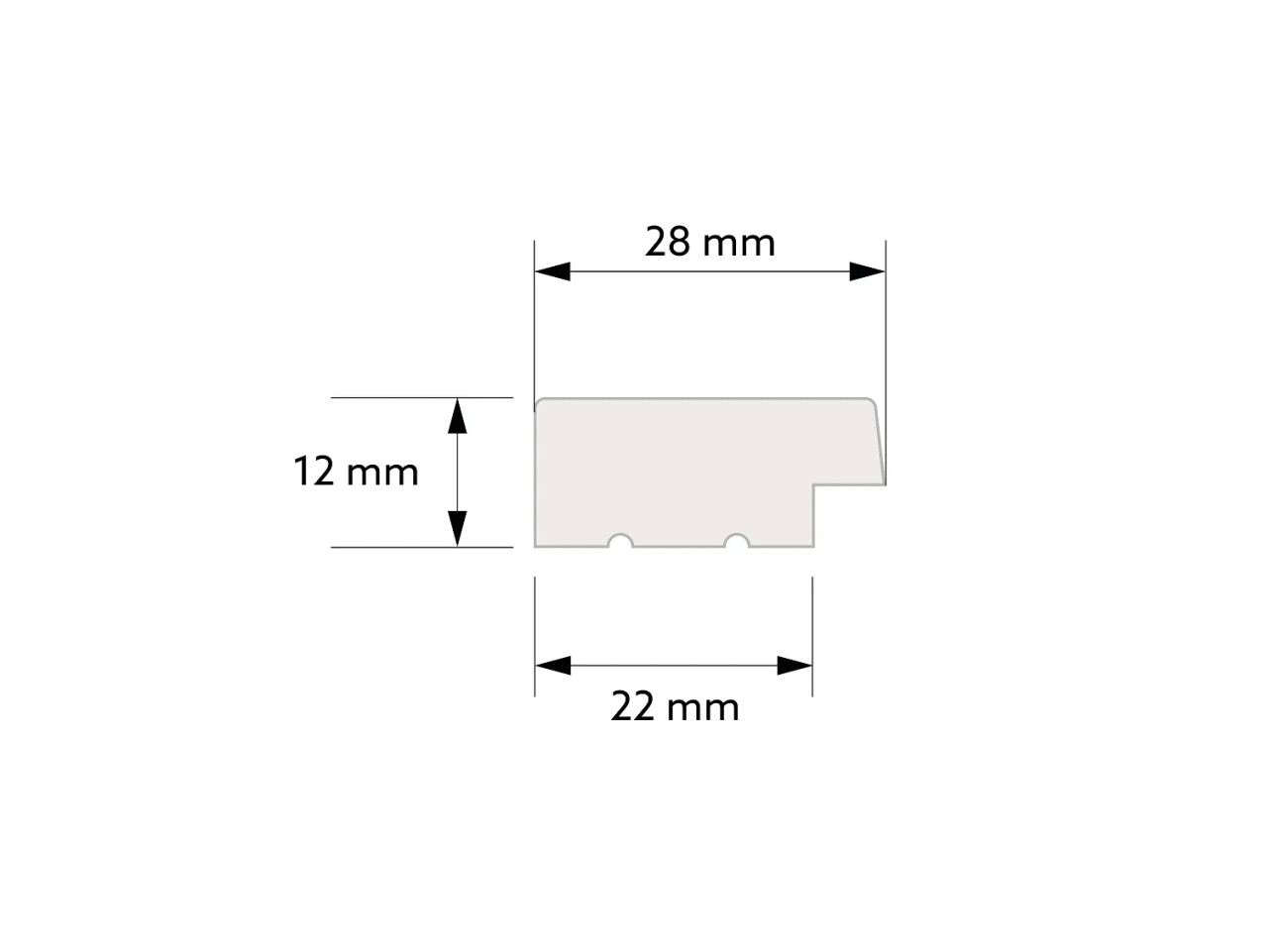 Extrémité gauche de la lamelle Chêne foncé L0204L – Mardom Decor