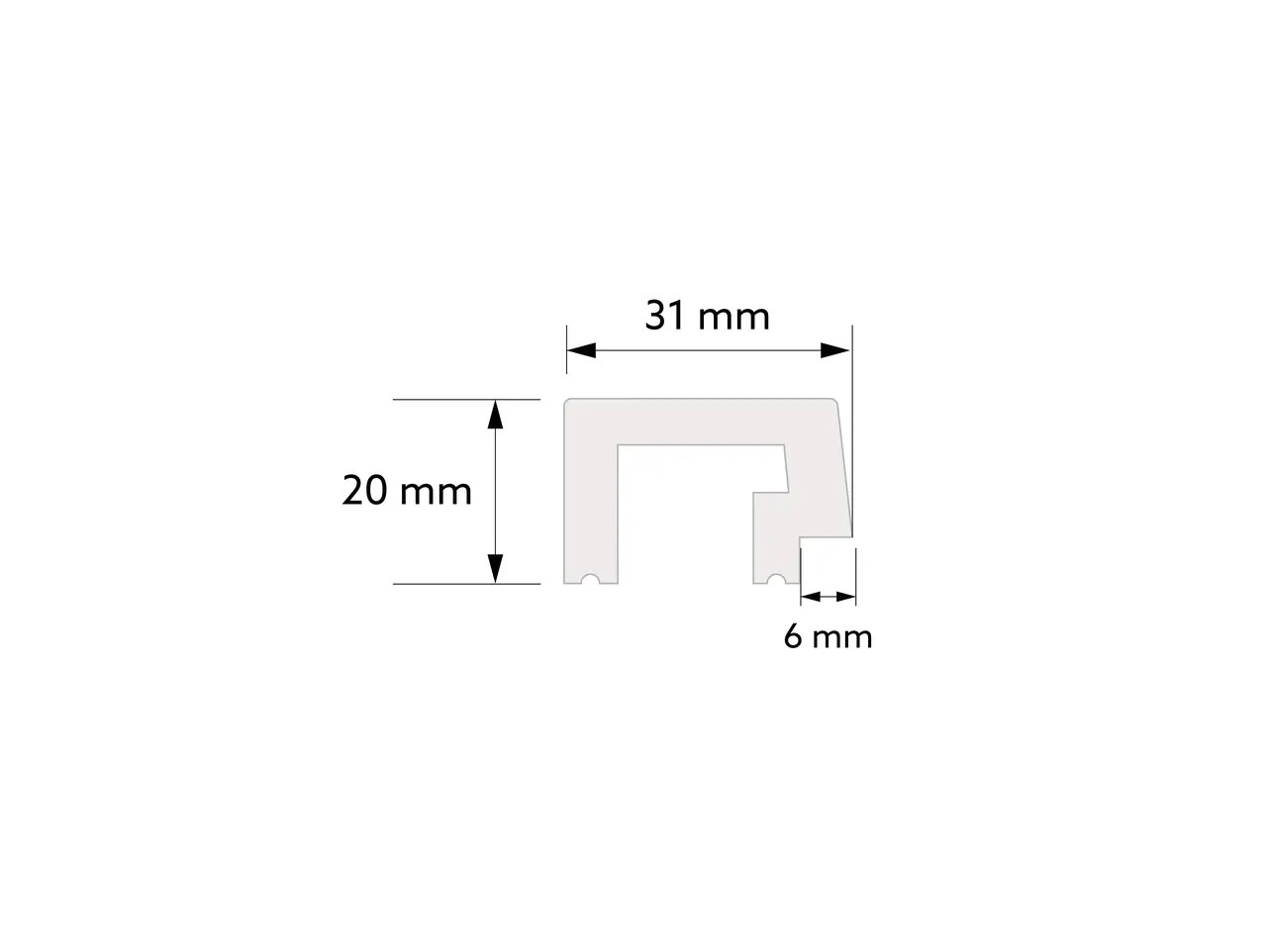 Extrémité gauche des lamelles Chêne foncé L0304L – Mardom Decor