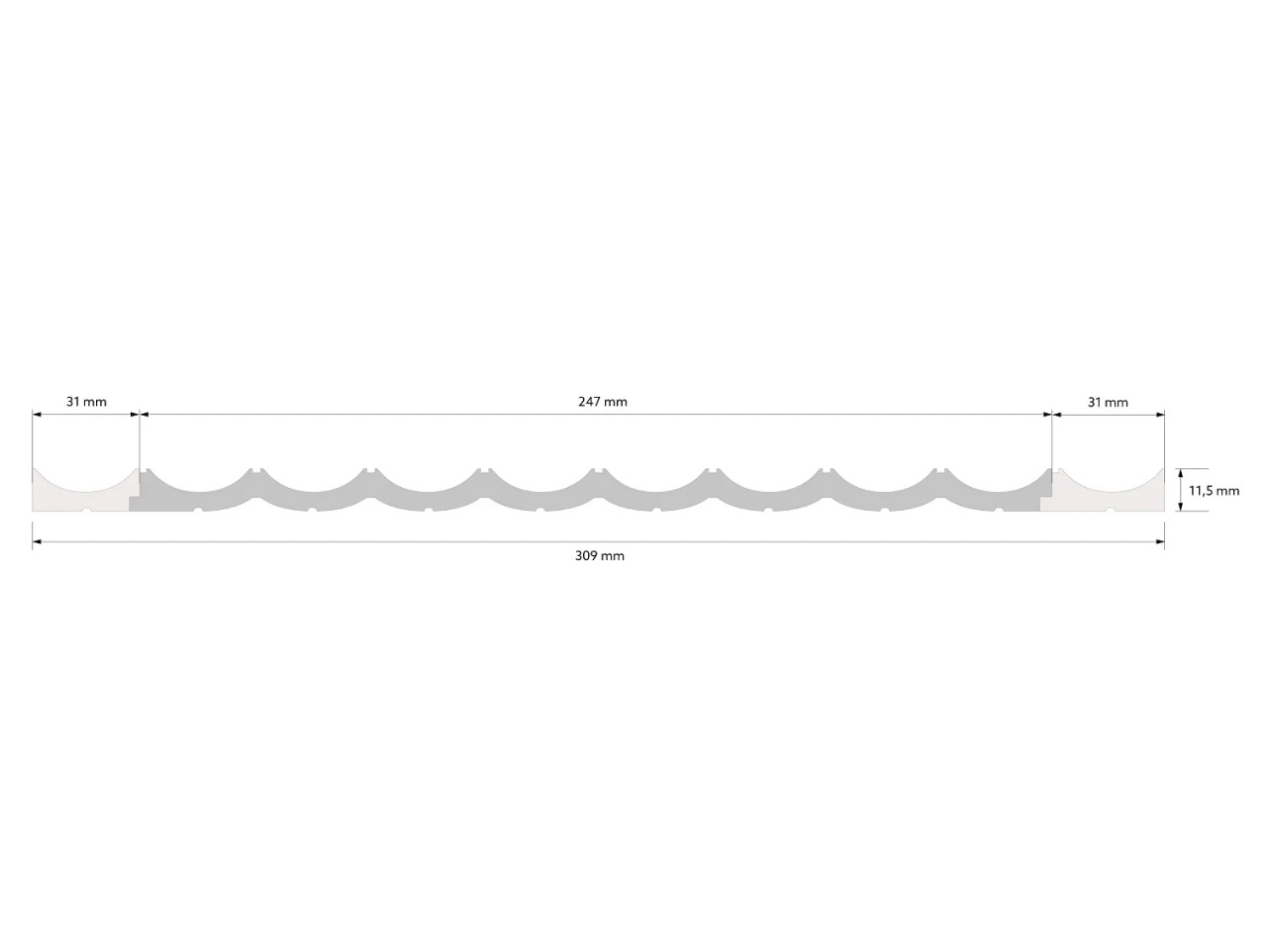 Extrémité droite du panneau mural WP002RP Lumio – Mardom Decor