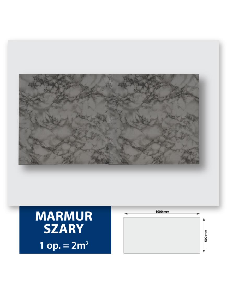 Panneau Mural décoratif Marbre Gris - Carton de 52 m² (104 pièces)