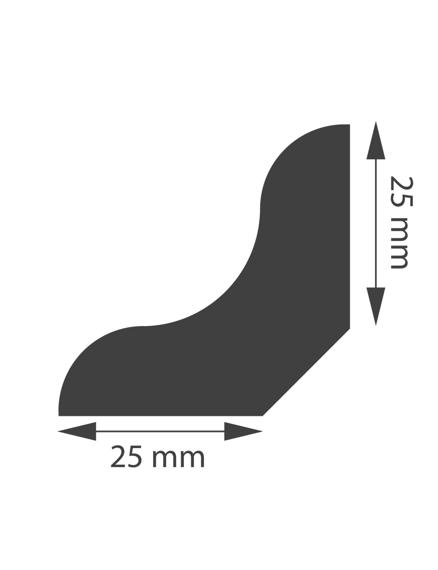 Moulure WT25B - Carton de 78 ml (39 pièces)