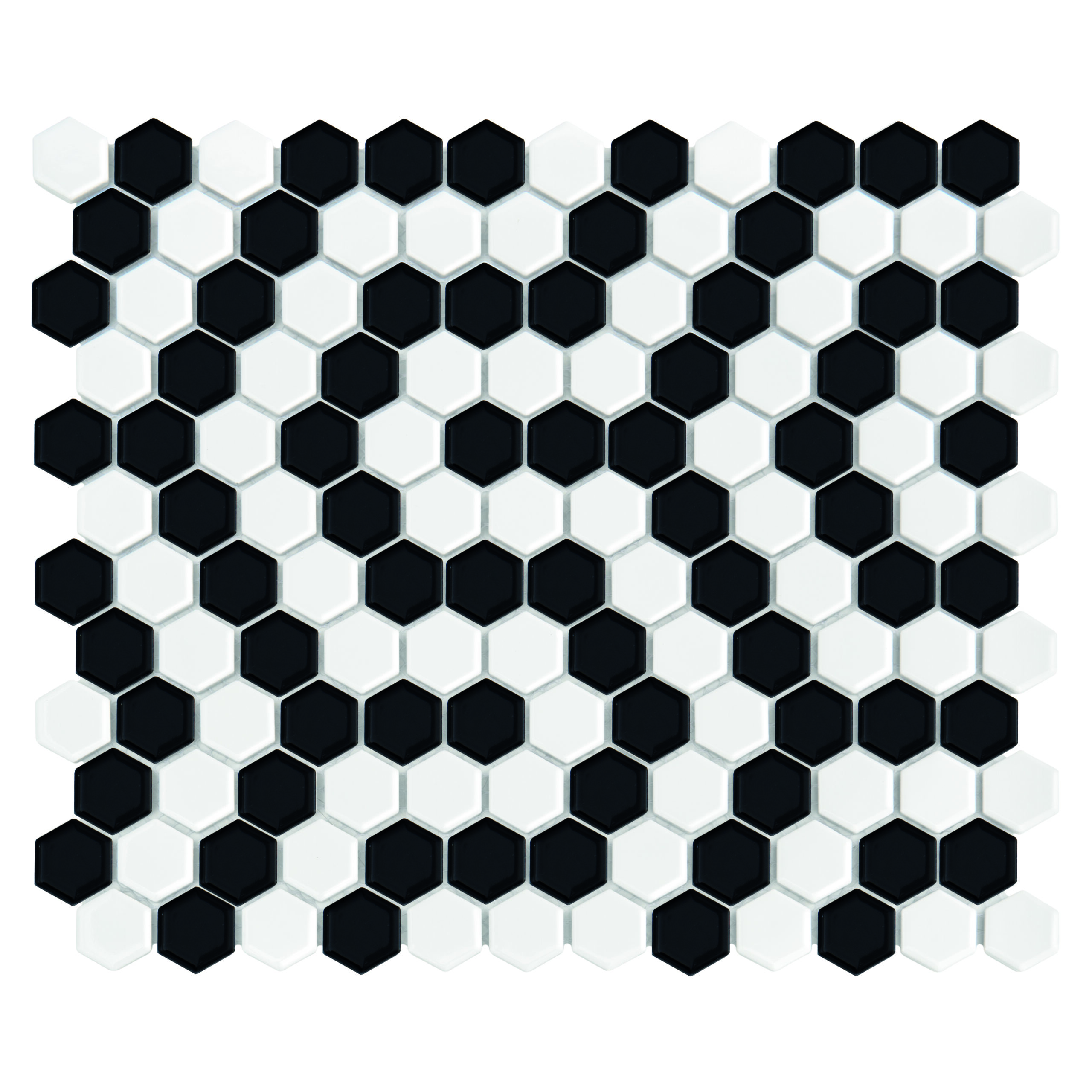 Mini Hexagon B&W Coral