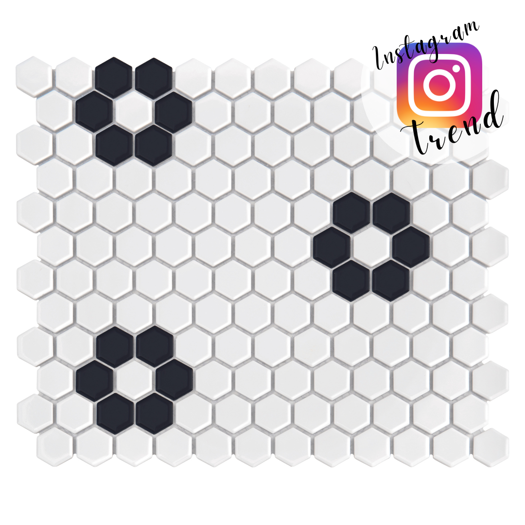 Mini Hexagon B&W Flower