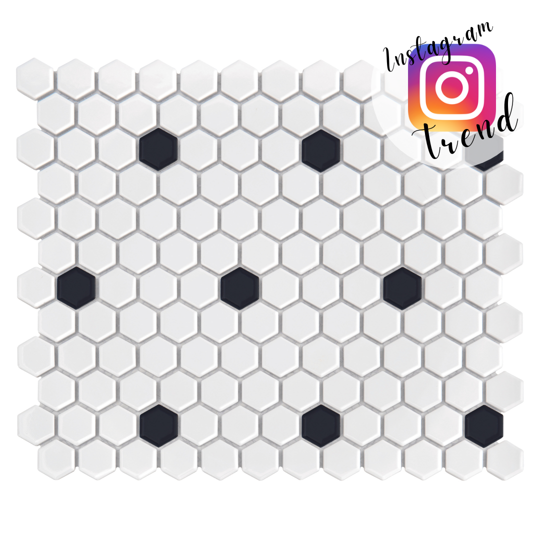 Mini Hexagon B&W Spot Premium matt