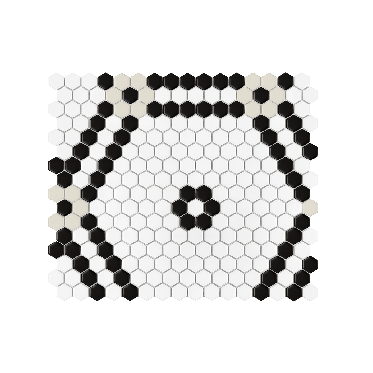 Mini Hexagon Doublehex Black matt