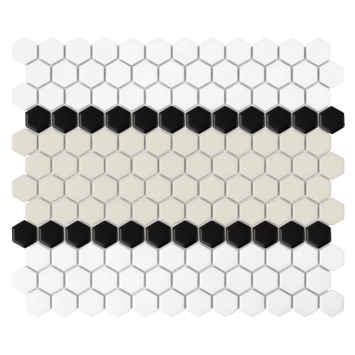 Mini Hexagon Stripe 3.B matt