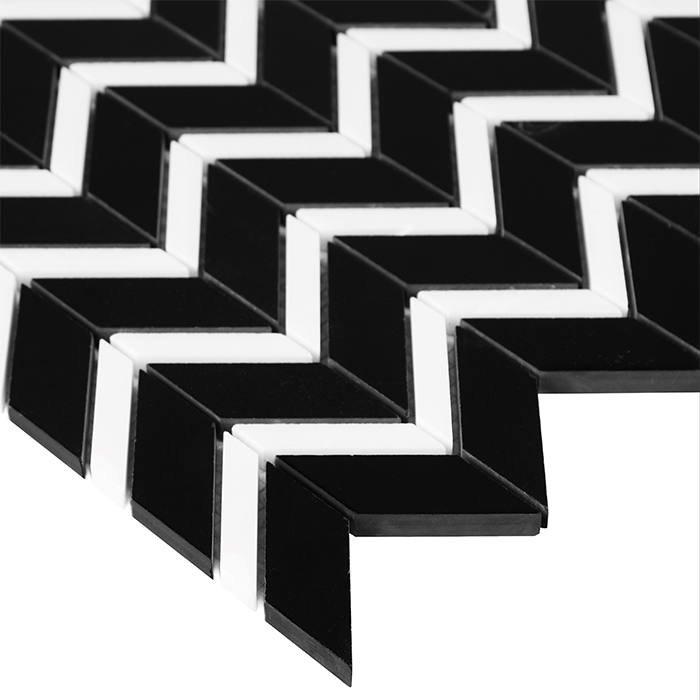 Pure Black Chevron Mix