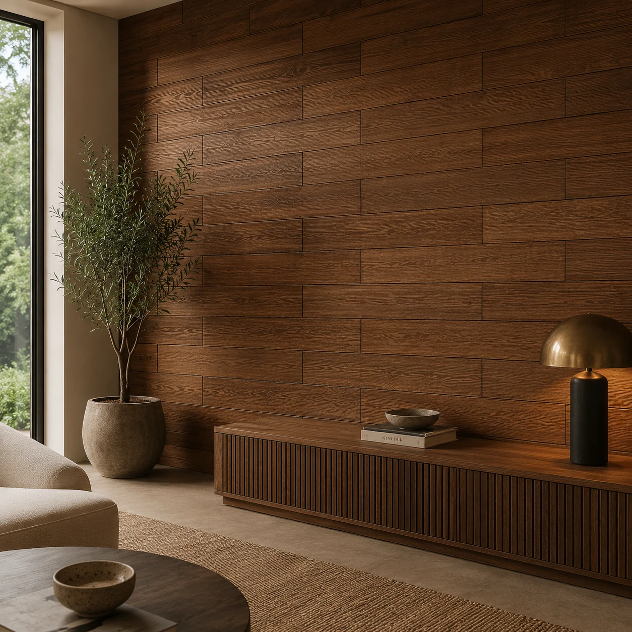 Panneau mural en polyuréthane FOREST BROWN 122x34cm – Easy Stones
