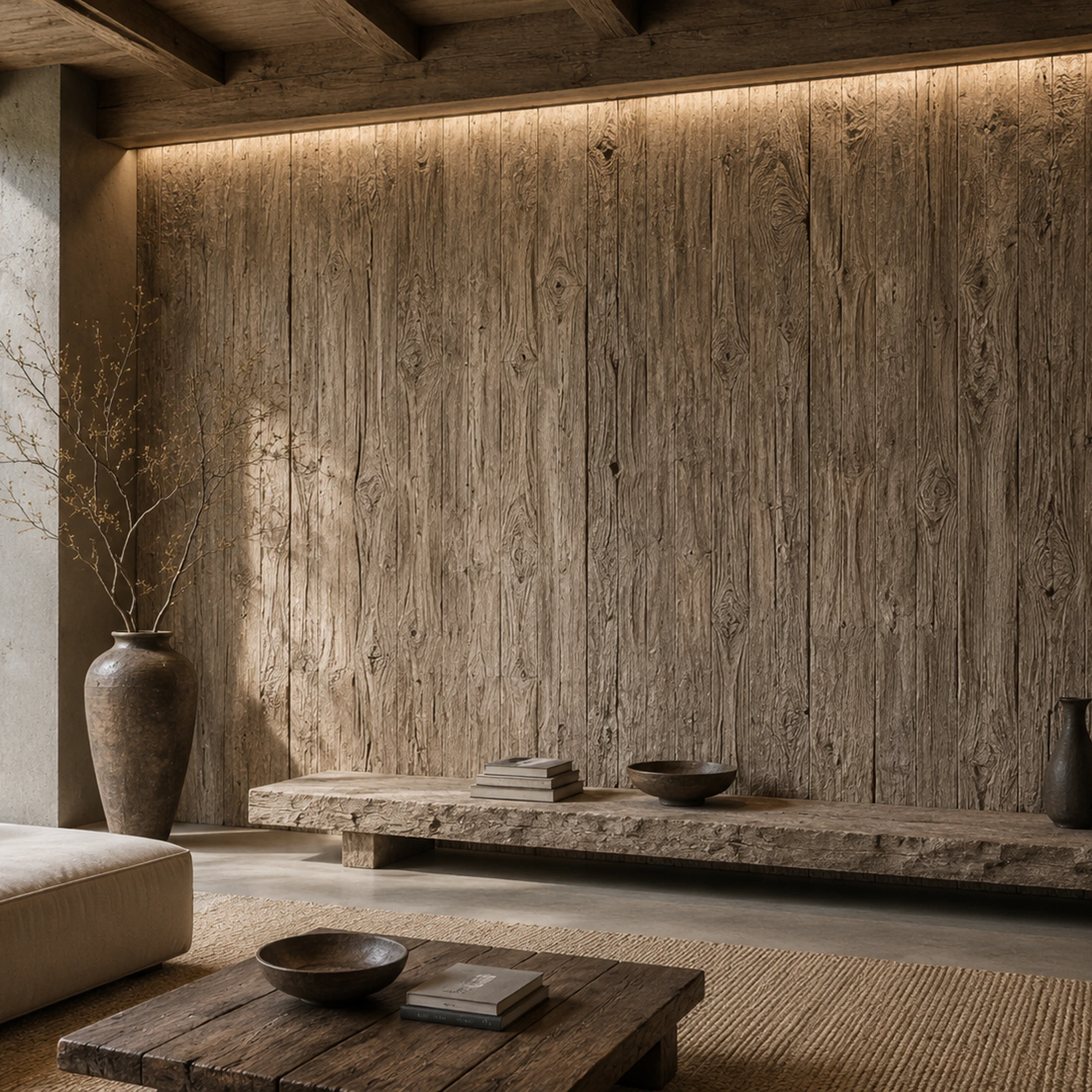 Panneau mural en polyuréthane GOLDEN WOOD 300x75cm – Easy Stones
