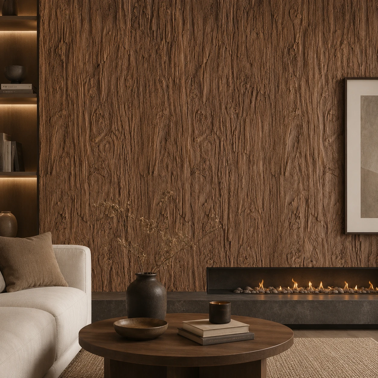 Panneau mural en polyuréthane RUSTIC BARK 150x75cm – Easy Stones