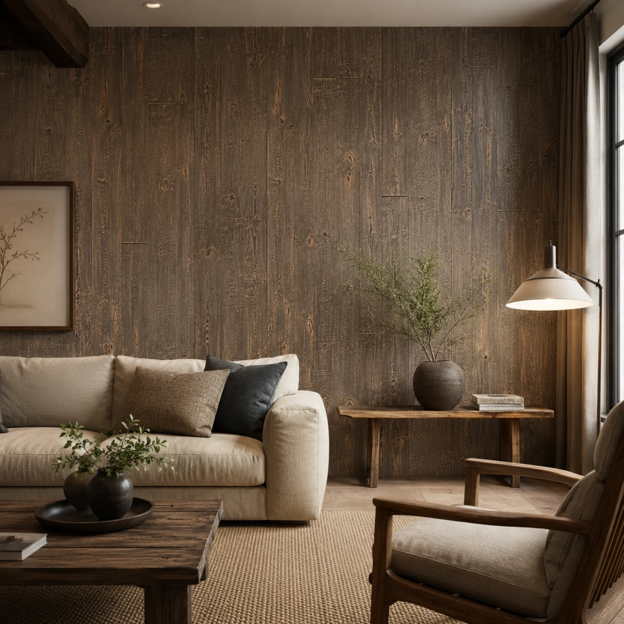 Panneau mural en polyuréthane COUNTRY WOOD 120x60cm – Easy Stones