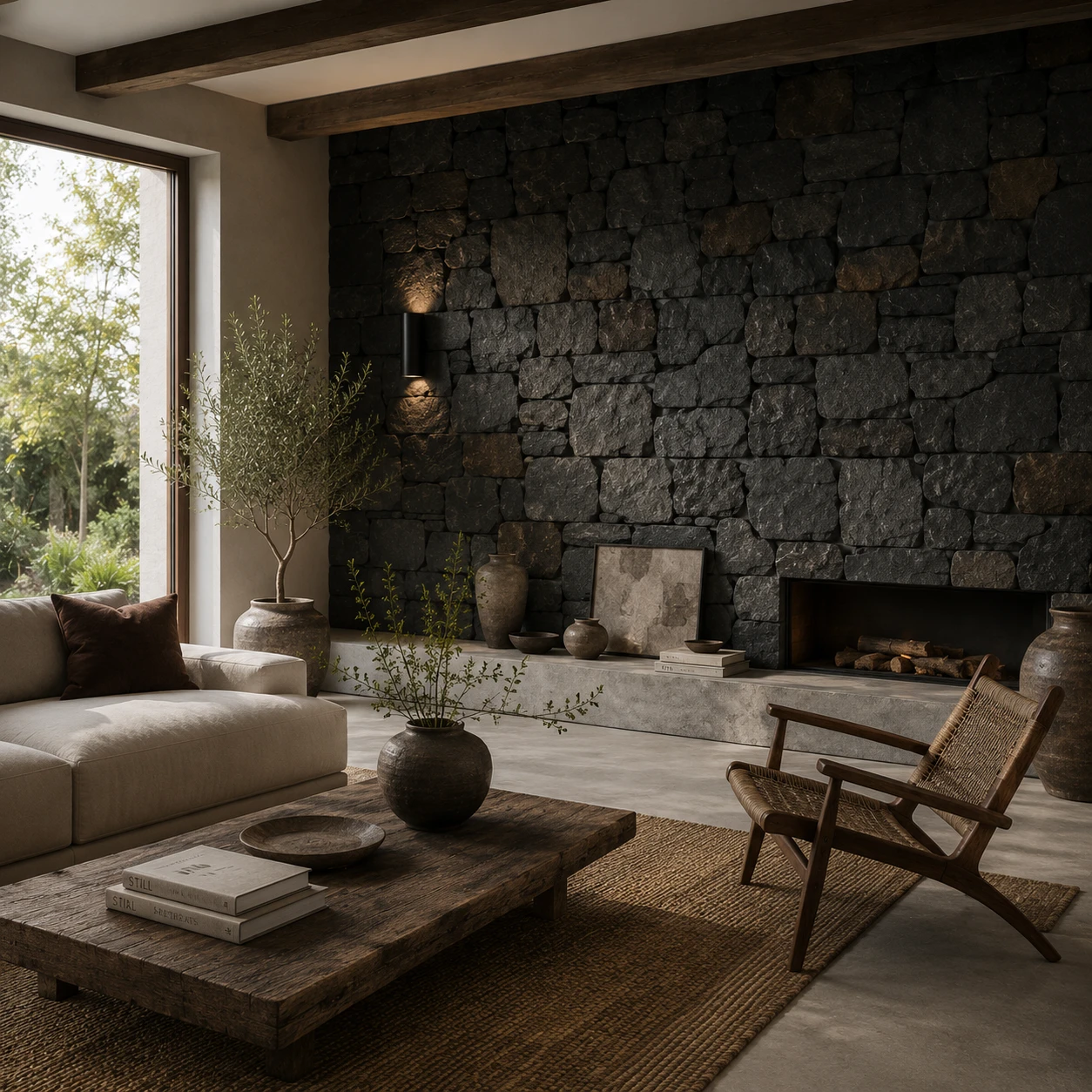 Panneau mural en polyuréthane GRANITE SHADOW 149x74cm – Easy Stones