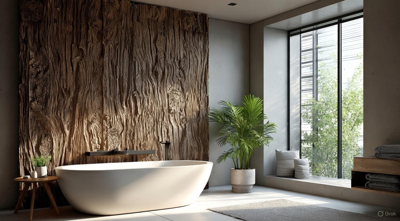 Panneau mural en polyuréthane IRON BARK 300x75cm – Easy Stones