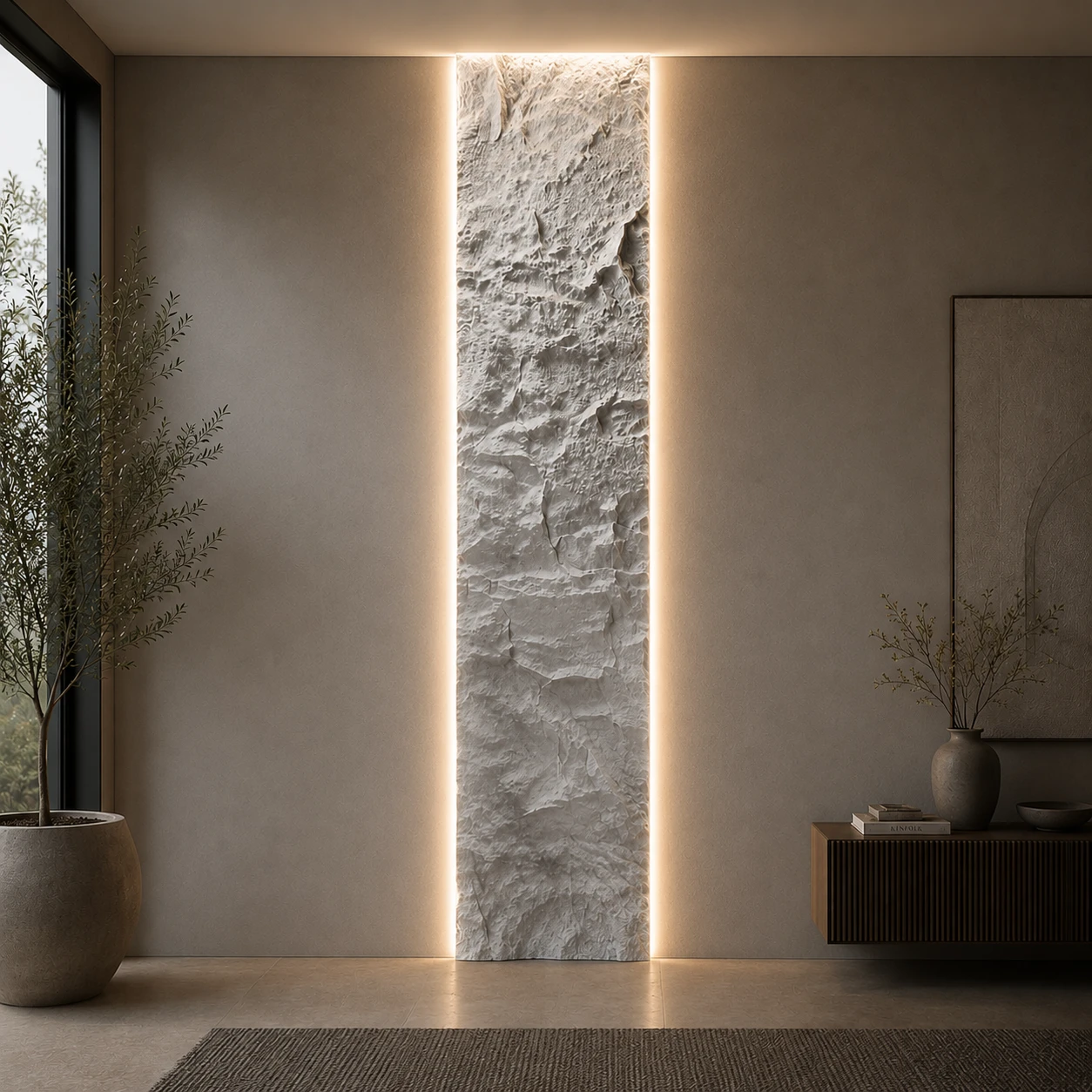 Panneau mural en polyuréthane MAKALU S2 60x290cm – Easy Stones