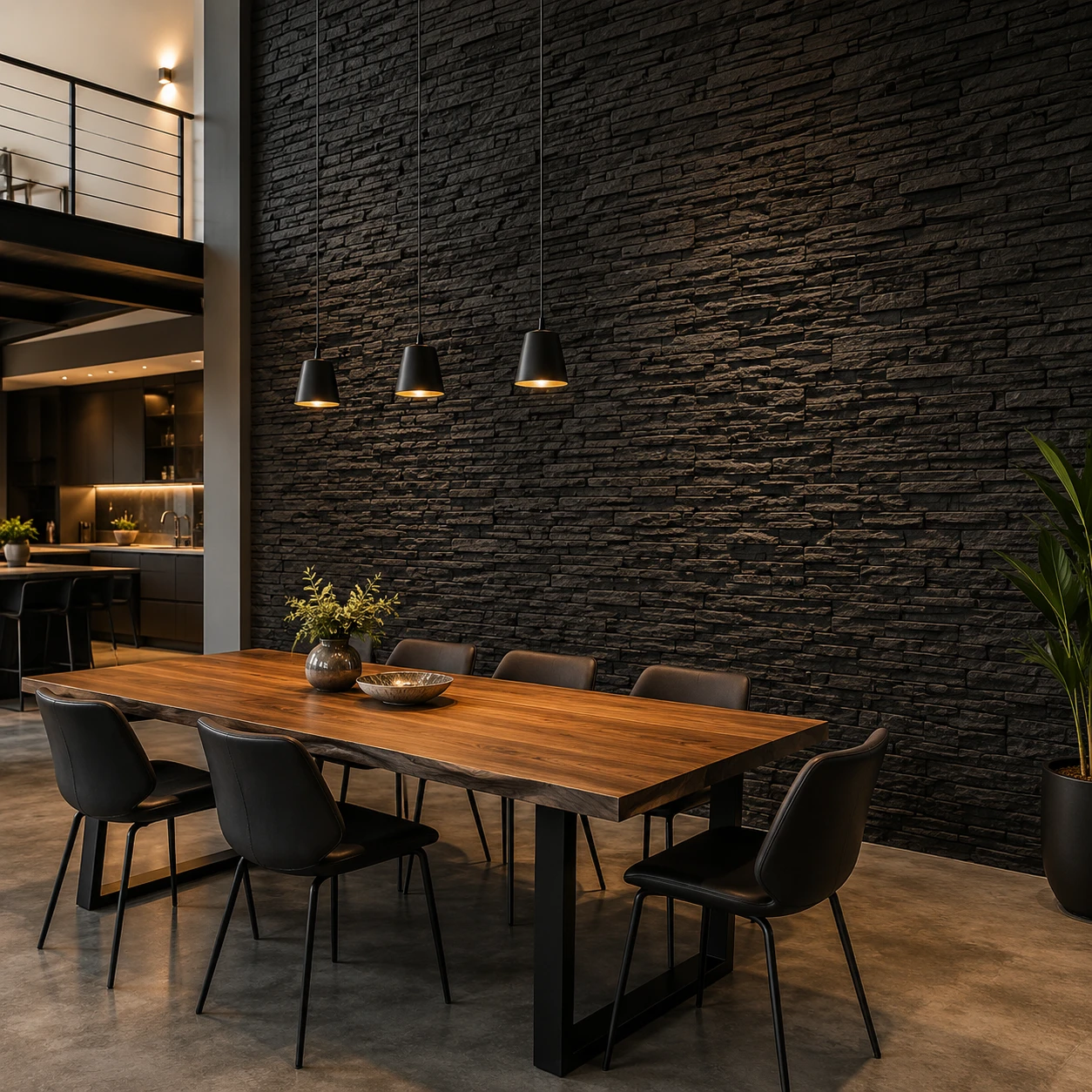 Panneau mural en polyuréthane Graphite Rock 122 x 33 cm – Easy Stones