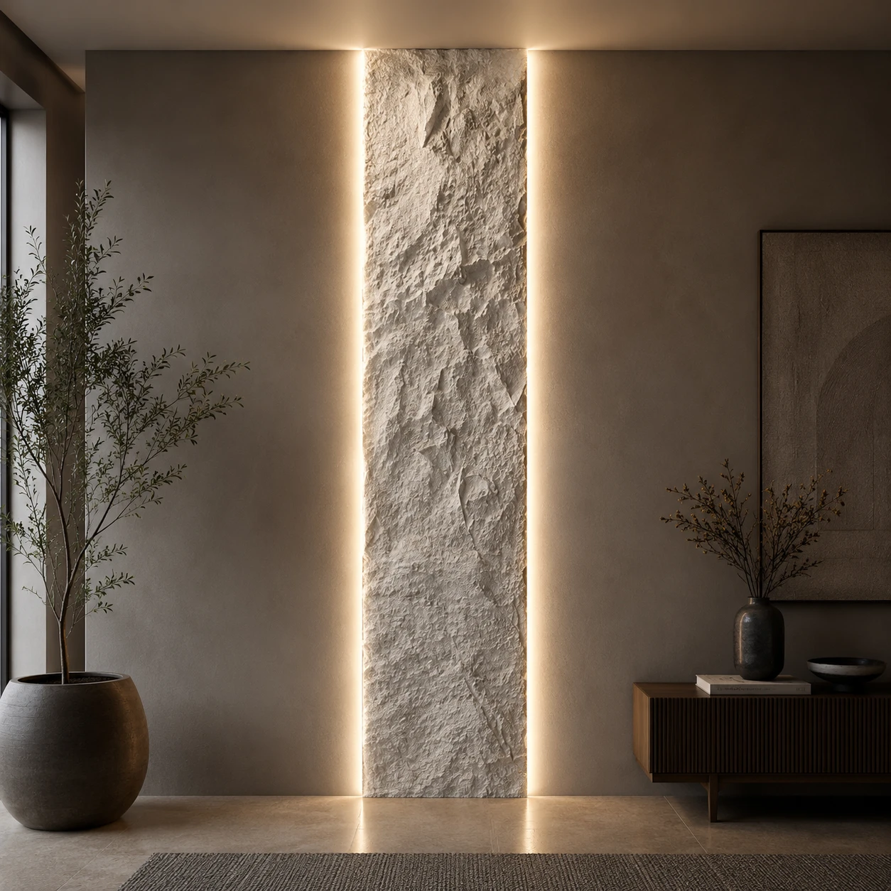 Panneau mural en polyuréthane MAKALU S1 60x290cm – Easy Stones