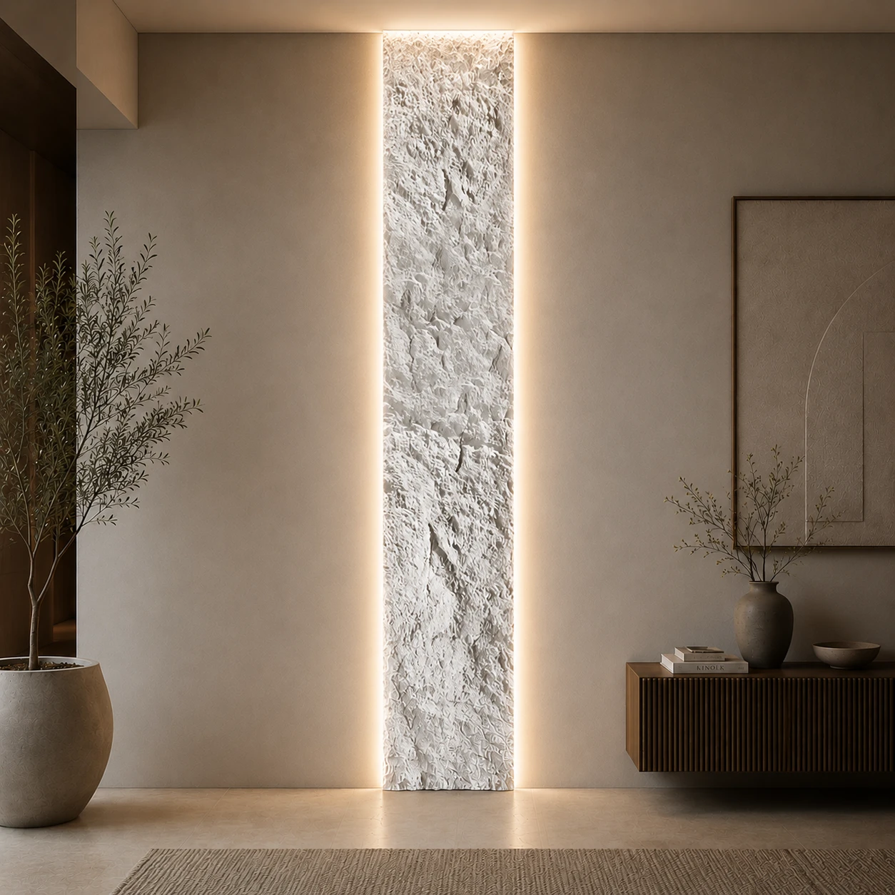 Panneau mural en polyuréthane MAKALU S4 60x290cm – Easy Stones